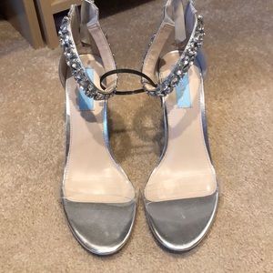 Betsy Johnson silver party heels